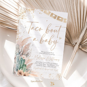 Taco Bout Un Baby shower Invitations Boho genre ré