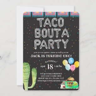 Taco Bout Un Parti   Invitation pour le premier an