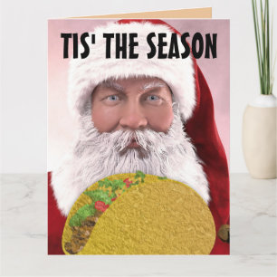 TACO CHRISTMAS PÈRE NOËL FUNNY GREETING CARTES