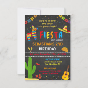 Taco fête d'anniversaire invitation