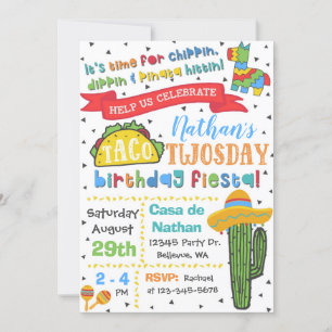 Taco Invitation de deux jours   Fiesta du 2ème ann
