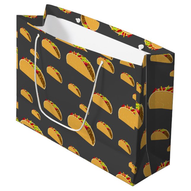 Taco Mardi Design - Sac Cadeau - Grand (Devant Angle)