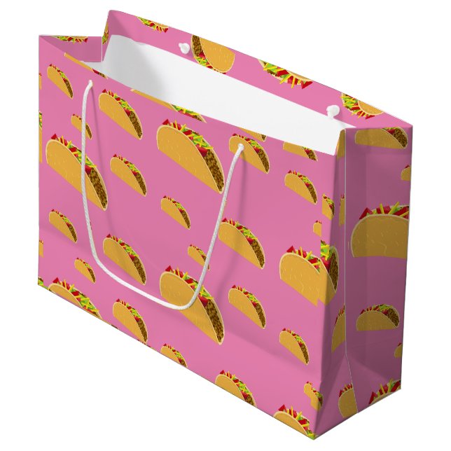 Taco Mardi Design - Sac Cadeau - Grand (Devant Angle)