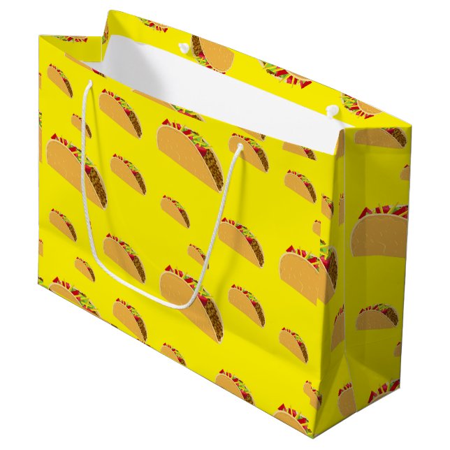 Taco Mardi Design - Sac Cadeau - Grand (Devant Angle)