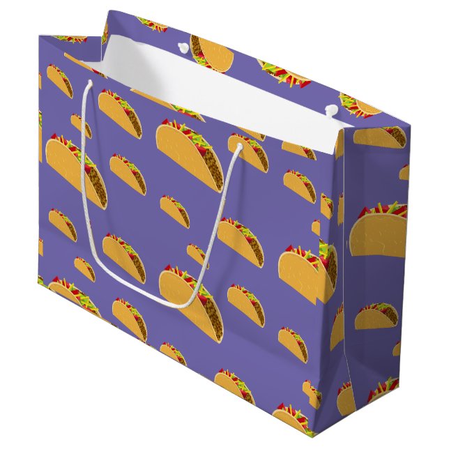 Taco Mardi Design - Sac Cadeau - Grand (Devant Angle)