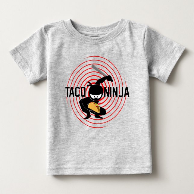Taco Ninja Design - T-shirt Baby Fine Jersey (Devant)
