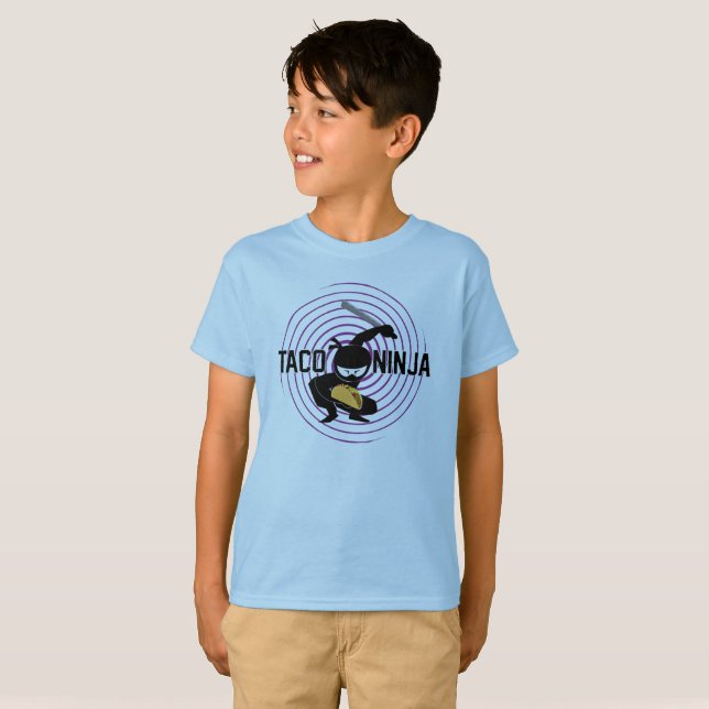 Taco Ninja Design - T-shirt de base pour enfants (Devant entier)