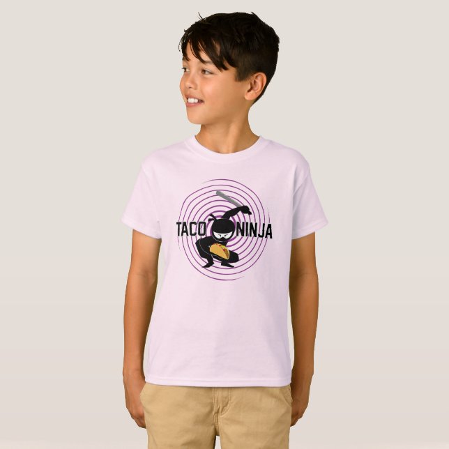 Taco Ninja Design - T-shirt de base pour enfants (Devant entier)