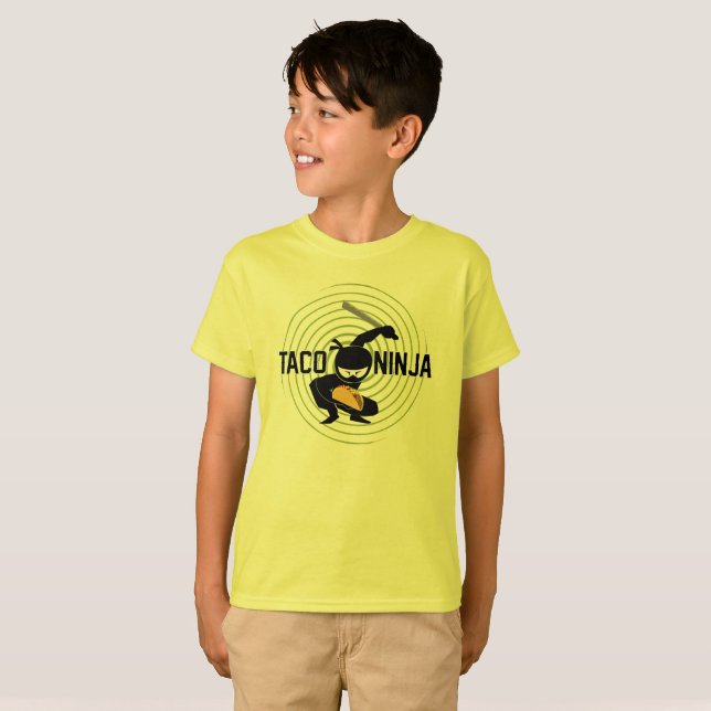 Taco Ninja Design - T-shirt de base pour enfants (Devant entier)