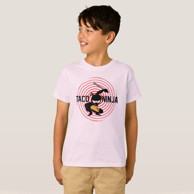 Taco Ninja Design - T-shirt de base pour enfants (Devant entier)