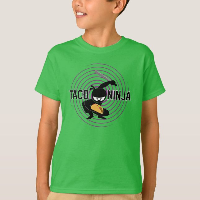 Taco Ninja Design - T-shirt de base pour enfants (Devant)