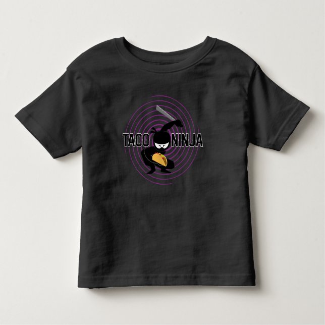 Taco Ninja Design - T-shirt Jersey fin Toddler (Devant)
