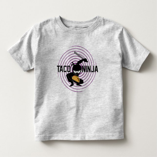 Taco Ninja Design - T-shirt Jersey fin Toddler (Devant)