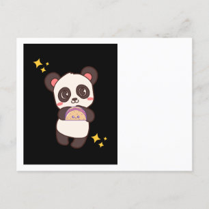 Taco panda jolie carte postale drôle