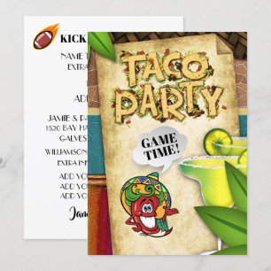 Taco Party Football Invitation du Nouvel An