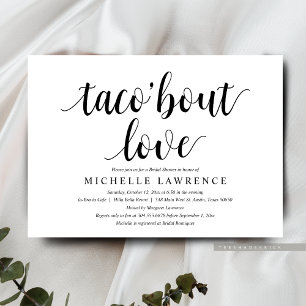 taco sur l'amour, Invitation de douche nuptiale