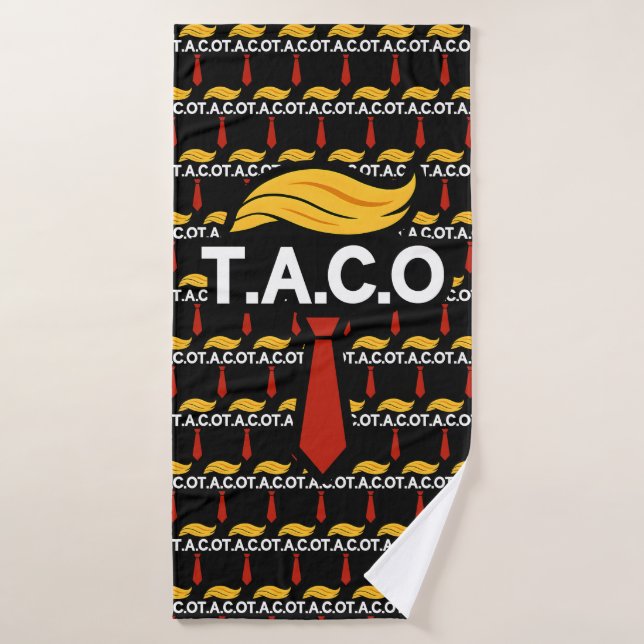Taco Trump chasse toujours les poulets (Serviette de bain)