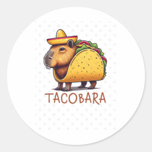 Tacobara Capybara Dans Un Autocollant Costume Taco