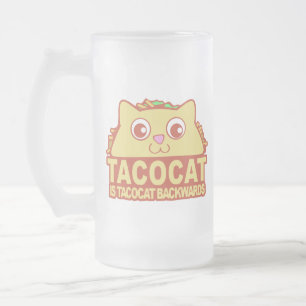 Tacocat à l'envers II Mug de bière en verre glacé