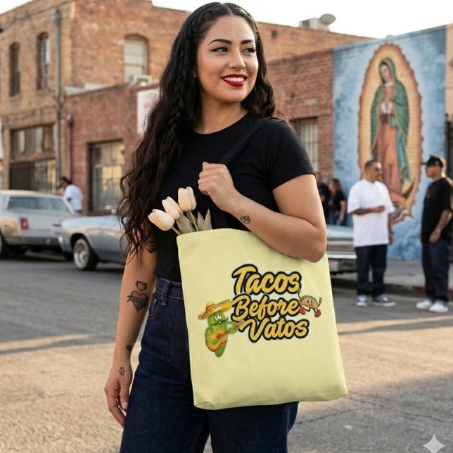 Tacos before Vatos tote bag (Créateur téléchargé)