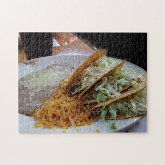 Tacos créatifs haricots riz photo puzzle (Horizontal)
