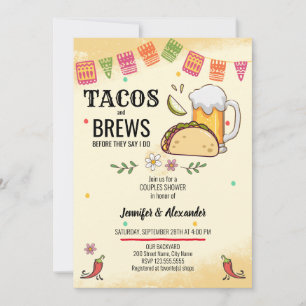Tacos et brasse Couples Douche Invitation