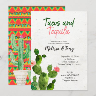 Tacos et invitation de douche de couples de