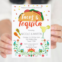 Tacos et Tequila Couple Show Invitation
