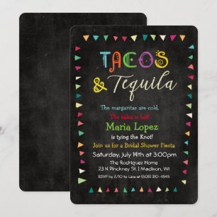 Tacos et Tequila Invitation de la douche nuptiale