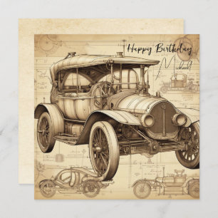 Tacot Faux Vintage illustration personnalisée SC