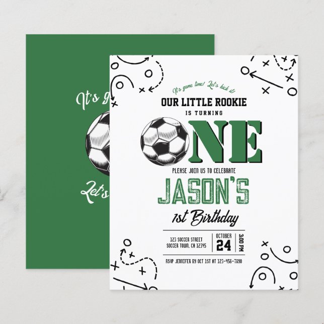 Tactique de soccer moderne Budget 1er anniversaire (Devant / Derrière)