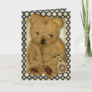 Tad Vieux Vintage Teddy Bear Cartes de voeux
