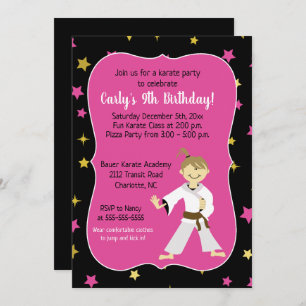 Tae Kwon Do Invitations Anniversaire Ceinture Brow