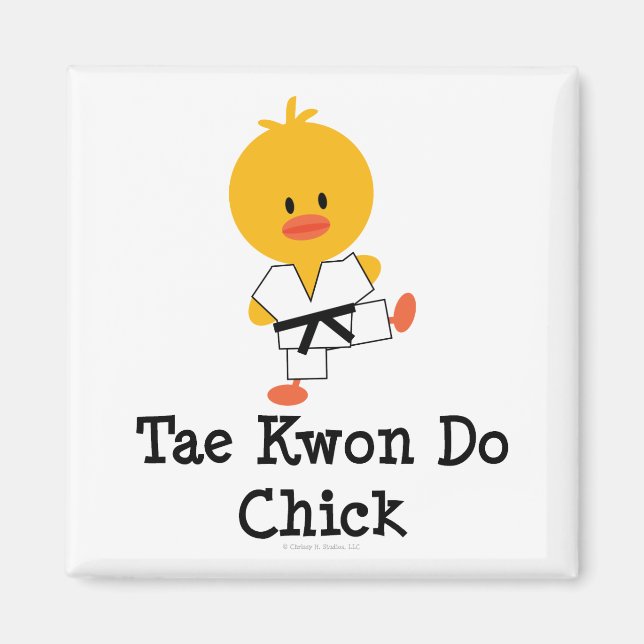 Taekwondo Chick Magnet (Devant)