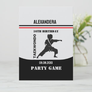 Taekwondo Girl Birthday Taekwondo Joueur de la par