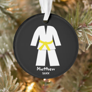 Taekwondo Karate Ceinture Jaune Personnalisée