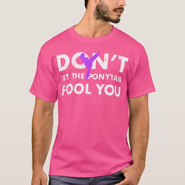 Taekwondo Karate Tshirt Ne Laissez Pas Ponytail Fo (Devant)