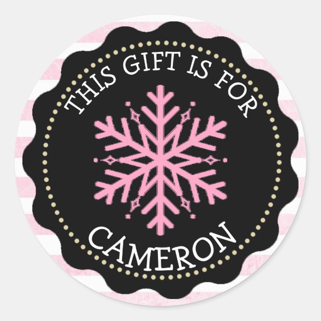 Tag cadeau de Noël personnalisé Stickers de vacanc (Devant)