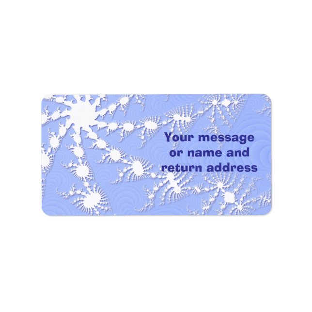 Tag Cadeau Noël Snowflakes Ou Étiquette de adresse (Devant)