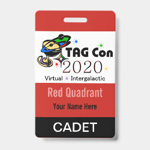 TAG Con 2020 - Quadrant Rouge - Badge Cadet