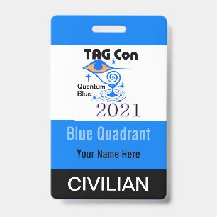 TAG Con 2021 - Quadrant Bleu - Badge Civil