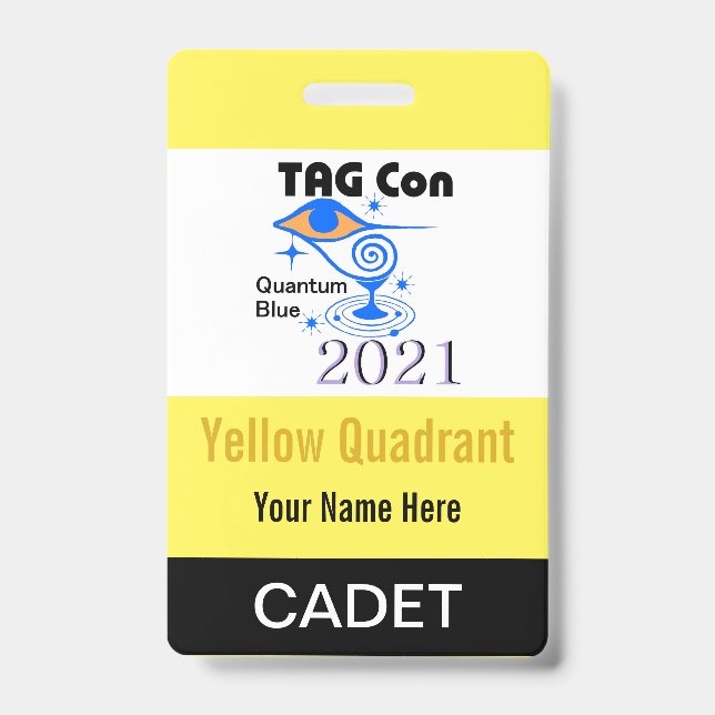 TAG Con 2021 - Quadrant Jaune - Badge Cadet (Avant)