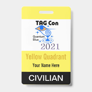 TAG Con 2021 - Quadrant Jaune - Badge Civil