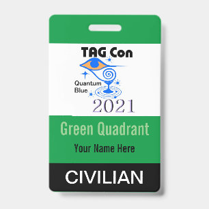 TAG Con 2021 - Quadrant Vert - Badge Civil