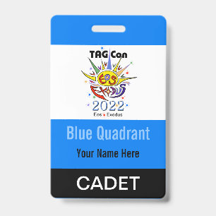 TAG Con 2022 - Quadrant Bleu - Badge Cadet