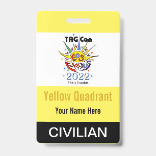 TAG Con 2022 - Quadrant Jaune - Badge Civil