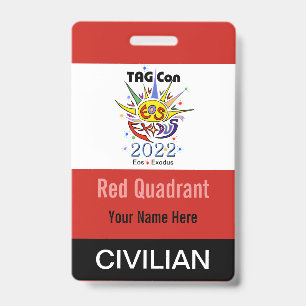 TAG Con 2022 - Quadrant Rouge - Badge Civil
