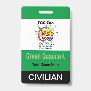 TAG Con 2022 - Quadrant Vert - Badge Civil