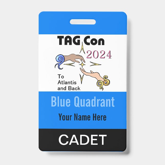 TAG Con 2024 - Quadrant bleu - Badge Cadet (Avant)