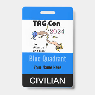 TAG Con 2024 - Quadrant Bleu - Badge Civil